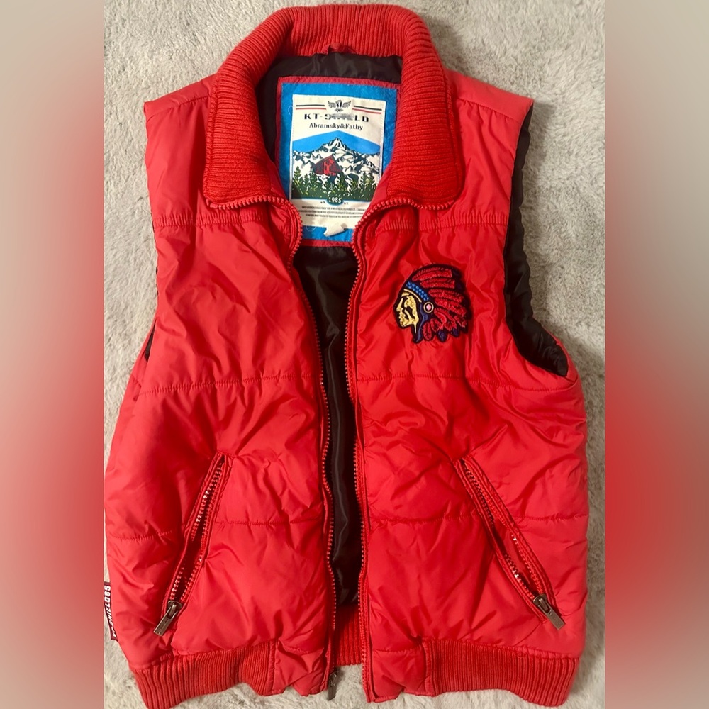 1985 KT-Shield85 Abram Sky&Fathy Men's Size XL Red Vest